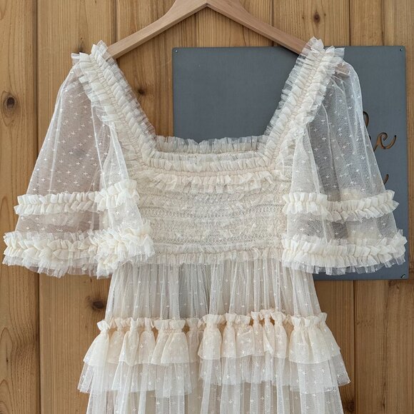 Needle & Thread Cream Ruffled Prom Dress - Picture 12 of 15